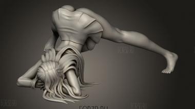 Волосы Сацуки 3d stl модель для ЧПУ