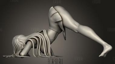 Волосы Сацуки 3d stl модель для ЧПУ