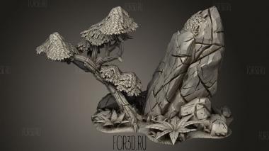 Сердцевина Саванны Большая Каменная Акация 3d stl модель для ЧПУ