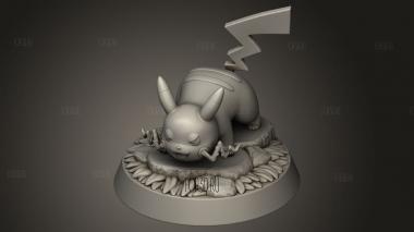 Потертый Пикачу 3d stl модель для ЧПУ