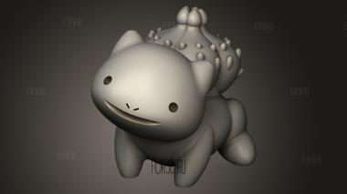 Горшок для сеудо бульбазавра 3d stl модель для ЧПУ