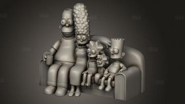 Семья Симпсонов 3d stl модель для ЧПУ