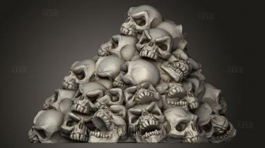 Груды Черепов Куча Большая 3d stl модель для ЧПУ
