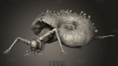 Улитка способна 3d stl модель для ЧПУ