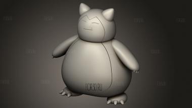 Живот снорлакса 3d stl модель для ЧПУ