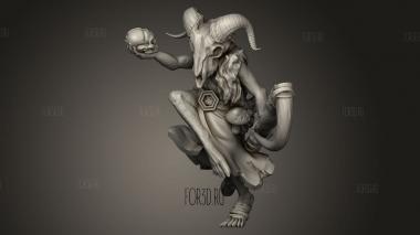 Шаман-гоблин с Заклинаниями 3d stl модель для ЧПУ