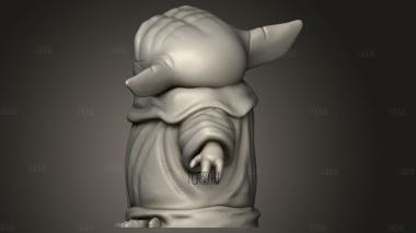 Ребенок бэби йода с ногами 3d stl модель для ЧПУ