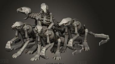 Скелетообразная Крыса 3d stl модель для ЧПУ