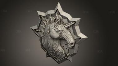 Ведьмак Подвески Медальон Времени Презрения Единорог Unicorn 3d stl модель для ЧПУ