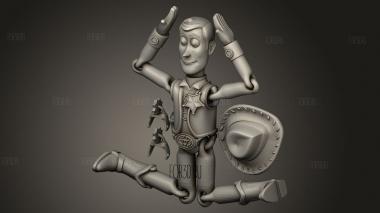 История Игрушек Сочлененный Вуди Биг 3d stl модель для ЧПУ