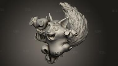 Мусорная Панда крадет сокровища 3d stl модель для ЧПУ