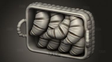 Поднос с круассаном 3d stl модель для ЧПУ