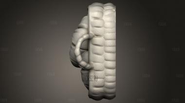 Поднос с круассаном 3d stl модель для ЧПУ