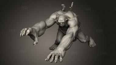 Тролль 3d stl модель для ЧПУ