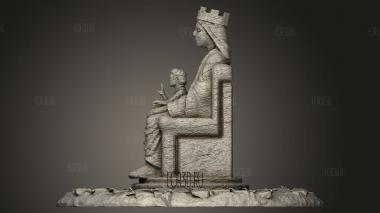 Поверните стойку Мадонна с Младенцем 3d stl модель для ЧПУ
