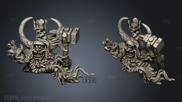 warp zagreb the heinous cerberus with rider 3d stl for CNC