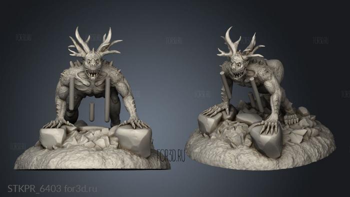 Wendigo 3d stl for CNC