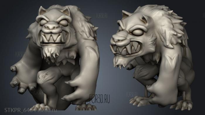 Werewolf Flix 3d stl for CNC