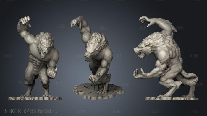 Werewolf Lord For Heroscape 3d stl for CNC