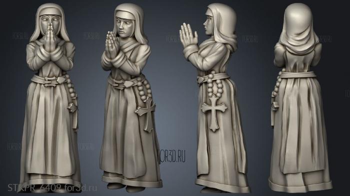 Western Theme nun 3d stl for CNC