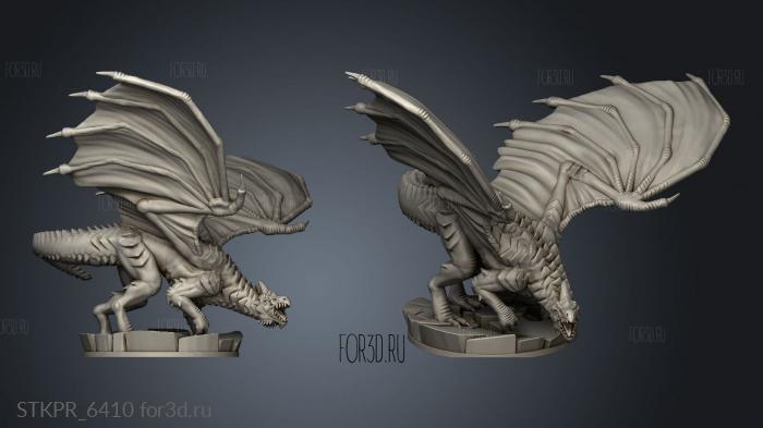 White Dragon 3d stl for CNC