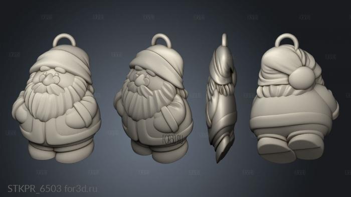 Little Ones santa 3d stl for CNC