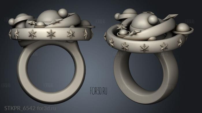 Xmas Planet Ring 3d stl for CNC