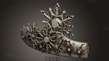 Рождественская Тиара сбоку 3d stl модель для ЧПУ