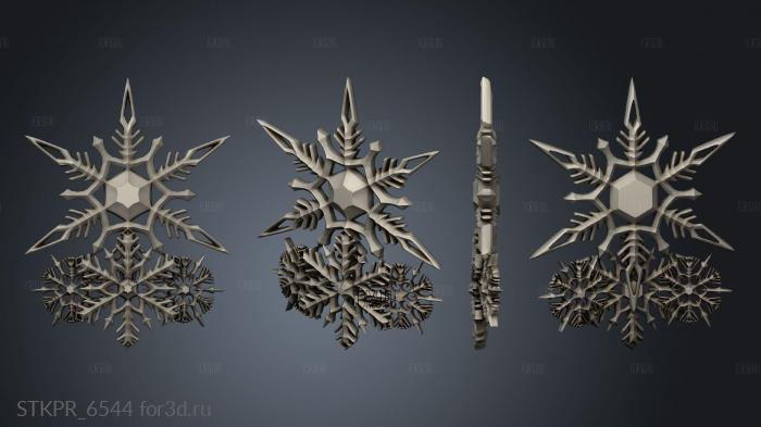 Xmas Tiara snowflakes 3d stl for CNC