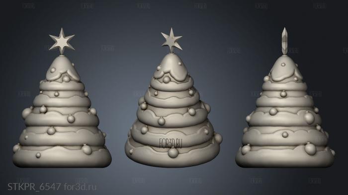 xmas tree 3d stl for CNC