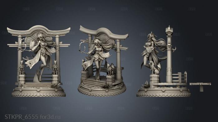 Yae Miko 3d stl for CNC