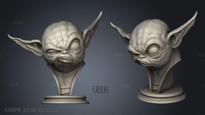 yoda 3d stl for CNC