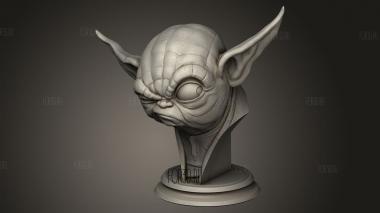 Йода 3d stl модель для ЧПУ