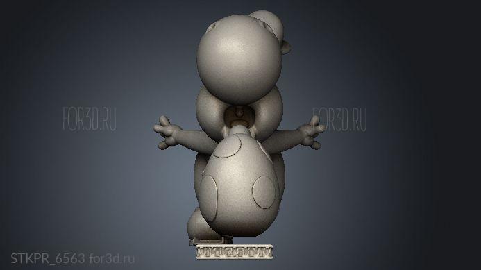 Yoshi Baby Mario 3d stl for CNC