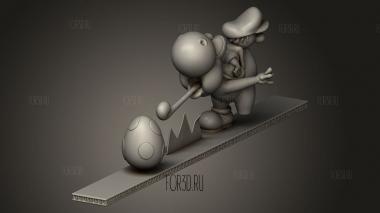 Йоши,Малыш Марио 3d stl модель для ЧПУ