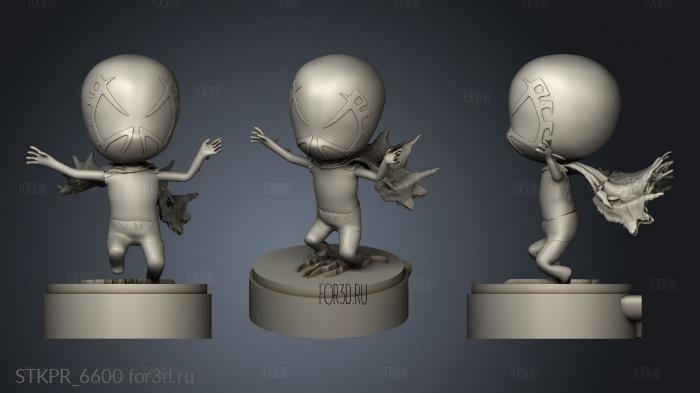 Spiderman Chibi 3d stl for CNC