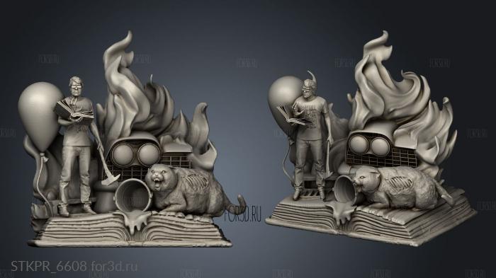 Stephen King 3d stl for CNC