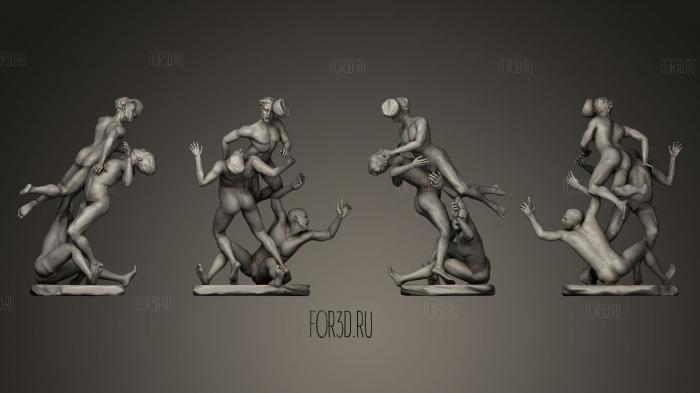 Ancient Greek Soccer Players stl model for CNC