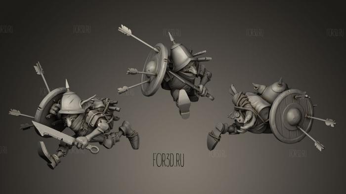 Goblin Runner with packed lunch stl model for CNC
