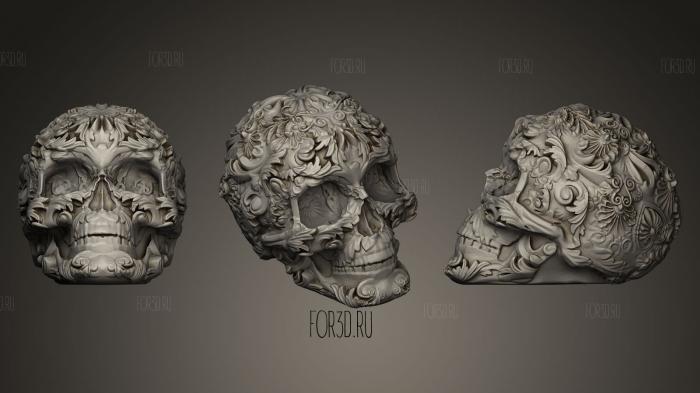 Human Skull Carving 3d stl модель для ЧПУ