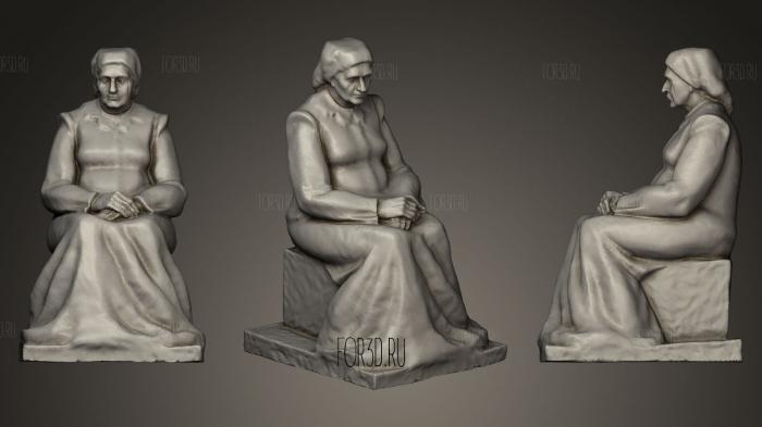 Ivanka Boteva Hristo Botevs mother Statue stl model for CNC