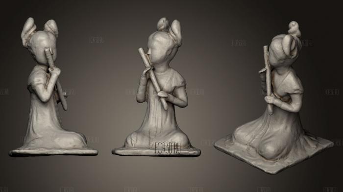 Chinese tomb figures 4 stl model for CNC