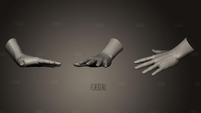 Female Hand Sculpt 23 stl model for CNC