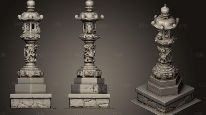 Каменные фонари Касуга дороф из буддийского храма 3d stl модель для ЧПУ