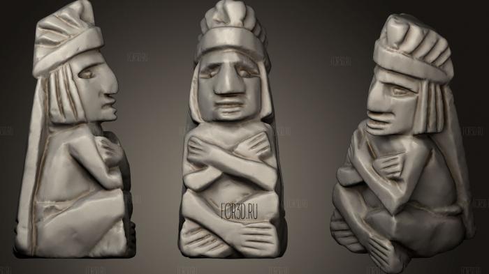 Two stone figurines 1 3d stl модель для ЧПУ