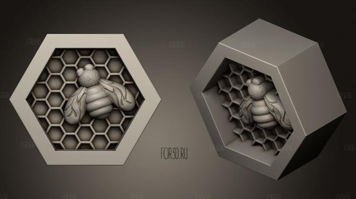 3D CAD Honeycombs and Bee Mould 5 stl model for CNC