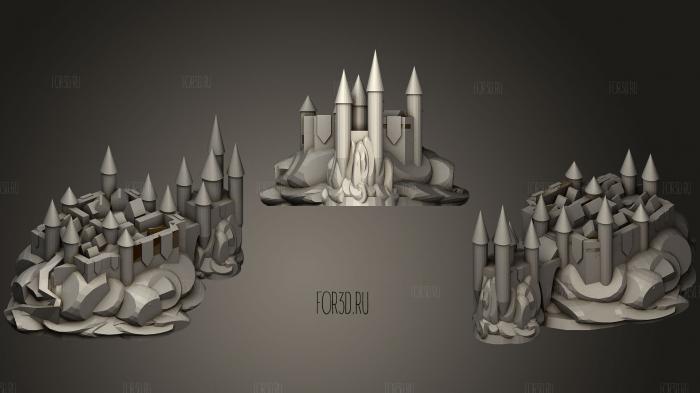 Дизайн городского замка Настольная игра Age of Wizards 3d stl модель для ЧПУ