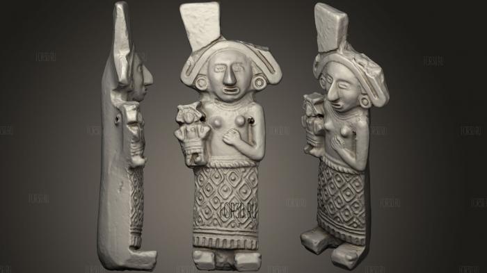 Mayan Mold made Terracotta Figurine 3d stl модель для ЧПУ