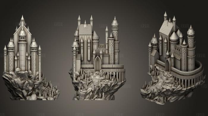 Medieval Castle Remix For Sla stl model for CNC