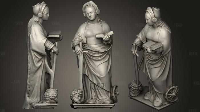 Святая Екатерина Александрийская 3d stl модель для ЧПУ